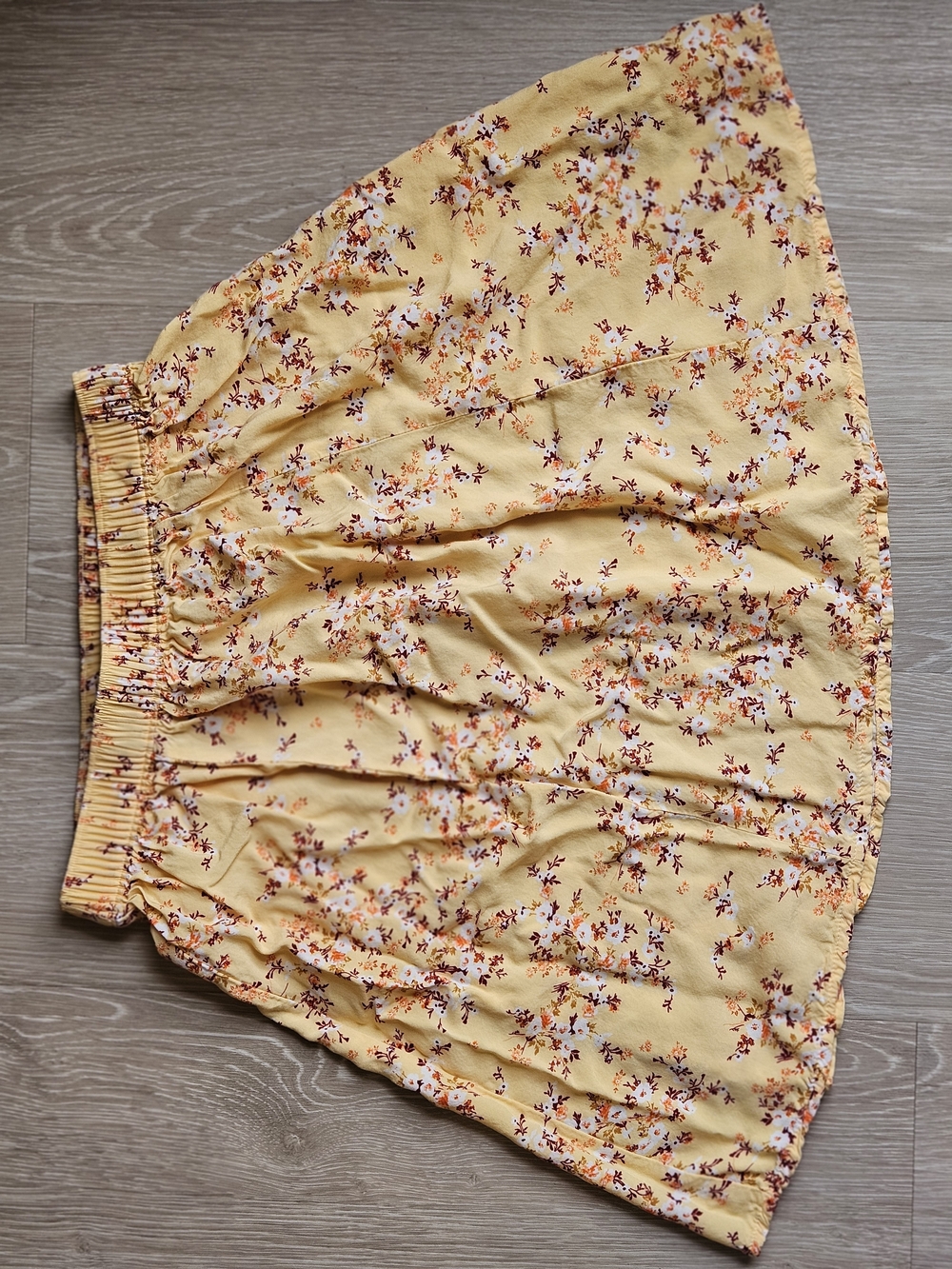 Old Navy Yellow Floral Mini Skirt
